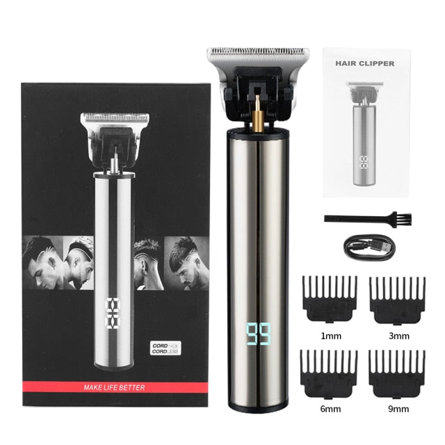 Rechargeable T9 Baldheaded Hair Clipper+Men's razor Trimmer Electric Shaver Men Razor Cordless Barber Hair Cutting Machine Mower
