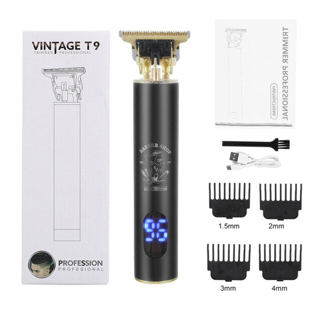 Rechargeable T9 Baldheaded Hair Clipper+Men's razor Trimmer Electric Shaver Men Razor Cordless Barber Hair Cutting Machine Mower