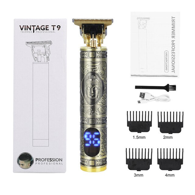 Rechargeable T9 Baldheaded Hair Clipper+Men's razor Trimmer Electric Shaver Men Razor Cordless Barber Hair Cutting Machine Mower