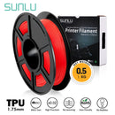 SUNLU TPU 0.5kg Flexible Filament with full color 1.75mm for Flexible DIY gift or model printing ship with 5 pieces