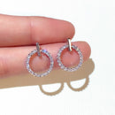 New earrings 2020 tide simple female senior sense niche small French net red earrings small earrings Elegant Prevent Allergy