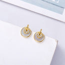 New earrings 2020 tide simple female senior sense niche small French net red earrings small earrings Elegant Prevent Allergy