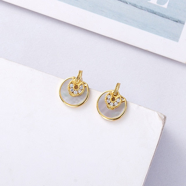 New earrings 2020 tide simple female senior sense niche small French net red earrings small earrings Elegant Prevent Allergy