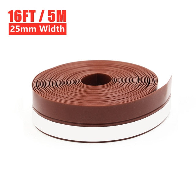 5M Self Adhesive Door Seal Strip Weather Strip Silicone Soundproofing Window Seal Draught Dust Door windshield sealing strip