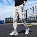 Men's Side Pockets Cargo Harem Pants 2021 Ribbons Black Hip Hop Casual Male Joggers Trousers Fashion Casual Streetwear Pants