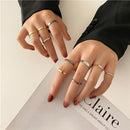 Minimalism Gold Color Round Geometric Finger Rings Set for Women 2021 Classic Circle Open Ring Joint Ring Female Jewelry