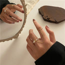 Minimalism Gold Color Round Geometric Finger Rings Set for Women 2021 Classic Circle Open Ring Joint Ring Female Jewelry