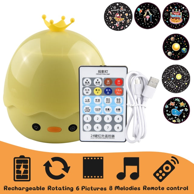 Night Lamp Projector Starry Sky Night Light Projector Bedroom Decor Bluetooth Rotating Music Children's Night Light Kids Gift