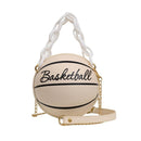 Personality Basketball Purses For Teenagers Women Shoulder Bags Crossbody Chain Hand Bags Female Leather Pink Bag Small Totes
