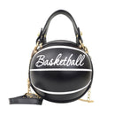 Personality Basketball Purses For Teenagers Women Shoulder Bags Crossbody Chain Hand Bags Female Leather Pink Bag Small Totes
