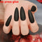 24pcs/set Long Stiletto Fake Nails Punk Snake Pattern Black White Matte False Nails Artificial Full Nail Tips Manicure Tools