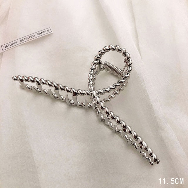 Woman Metal Hair Claws Chic Barrettes Hairclips Hairpins Ladies Hairgrip Headwear Girls Ornaments Crab Hair Accessories