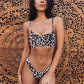 Summer Women Sexy Leopard Bra Set Push-Up Padded Swimwear Swimsuit Bathing Beachwear Hot-Selling String Bra Lingerie Sets