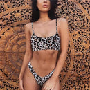 Summer Women Sexy Leopard Bra Set Push-Up Padded Swimwear Swimsuit Bathing Beachwear Hot-Selling String Bra Lingerie Sets