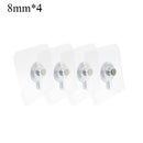 4Pcs/Set Self Adhesive Wall Hook Decorative Painting Photo Frame Hanging Hook Bathroom Wall Strong Sticking Seamless Nail Hanger