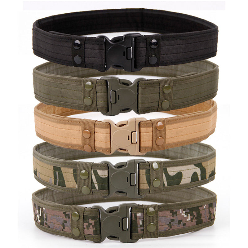 2021 New Army Style Combat Belts Quick Release Tactical Belt Fashion Men Canvas Waistband Outdoor Hunting Camouflage Waist Strap