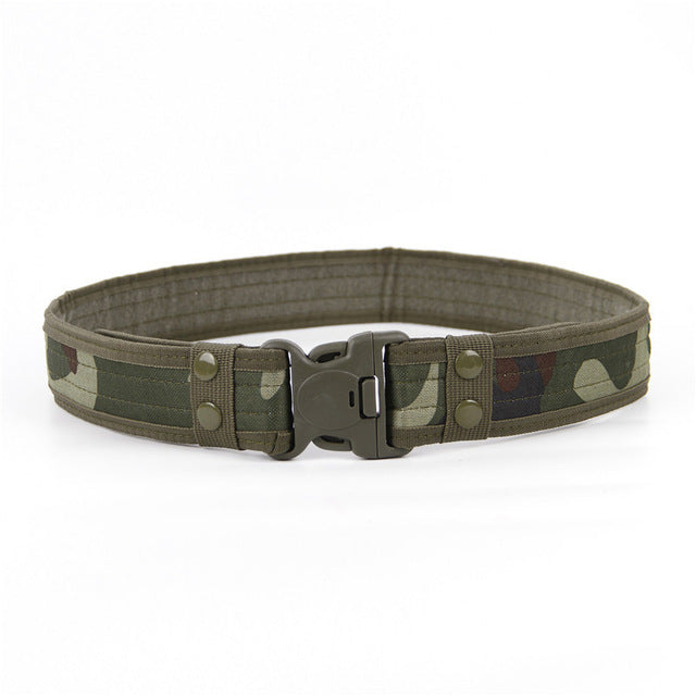 2021 New Army Style Combat Belts Quick Release Tactical Belt Fashion Men Canvas Waistband Outdoor Hunting Camouflage Waist Strap