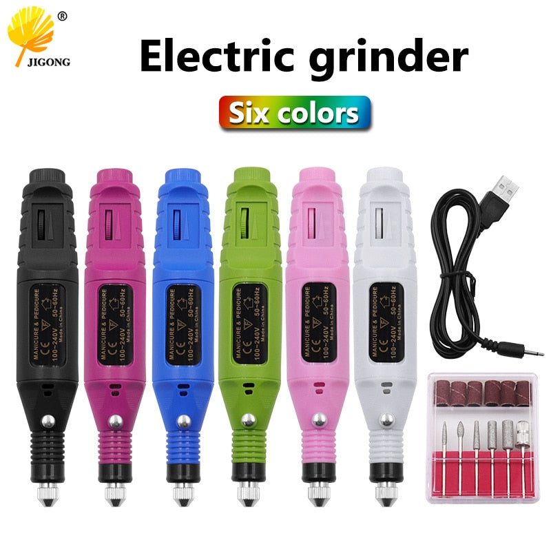 USB Electric Nail Drill Machine Nail Art Polish Grinding Manicure Tool Dead skin Remover Pedicure Nail Machine
