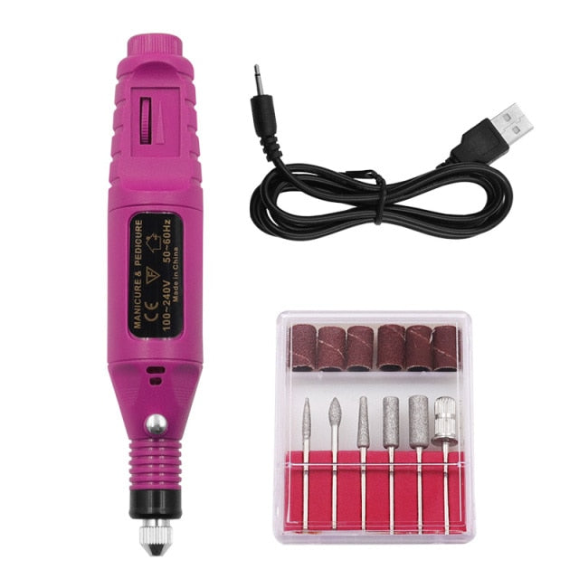 USB Electric Nail Drill Machine Nail Art Polish Grinding Manicure Tool Dead skin Remover Pedicure Nail Machine