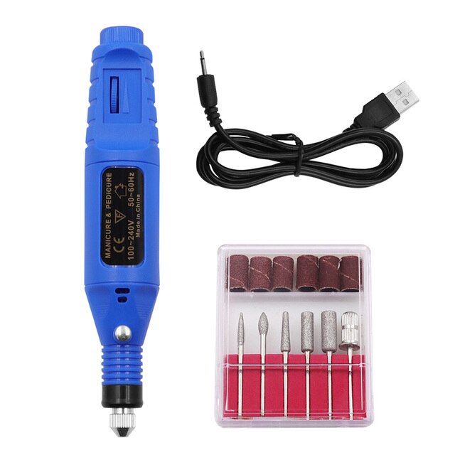 USB Electric Nail Drill Machine Nail Art Polish Grinding Manicure Tool Dead skin Remover Pedicure Nail Machine