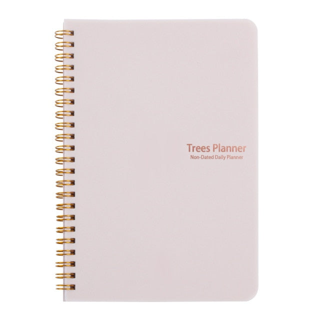 Trees 2021 A5 Daily Weekly Planner Agenda Notebook Weely Goals Habit Schedules Stationery Office School Supplies