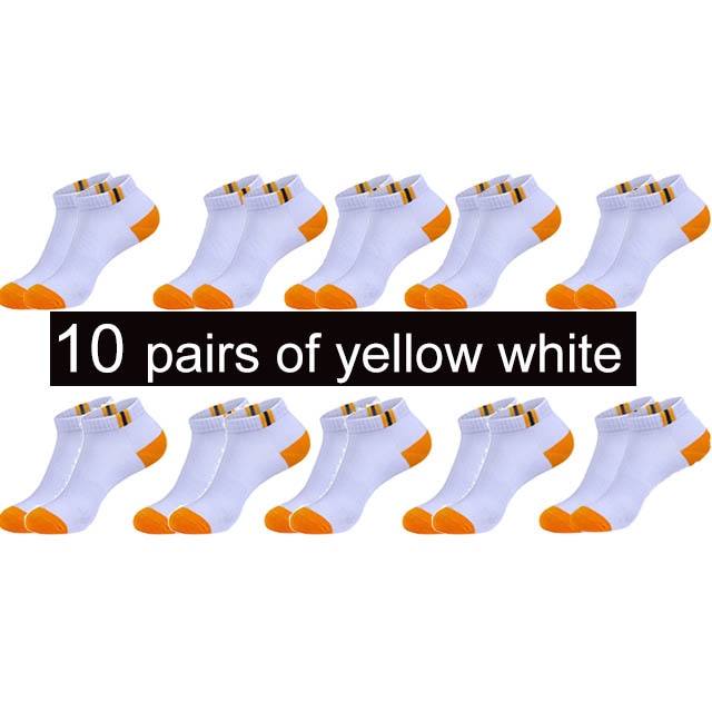 10 Pairs New Spring Summer Cotton Socks Boat Mesh Breathable Men's Short Ankle Socks High Quality Casual Sports Male Sokken Gift