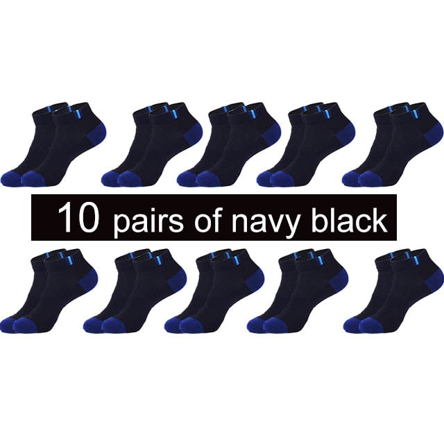 10 Pairs New Spring Summer Cotton Socks Boat Mesh Breathable Men's Short Ankle Socks High Quality Casual Sports Male Sokken Gift