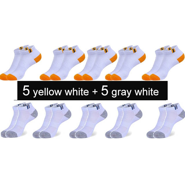 10 Pairs New Spring Summer Cotton Socks Boat Mesh Breathable Men's Short Ankle Socks High Quality Casual Sports Male Sokken Gift