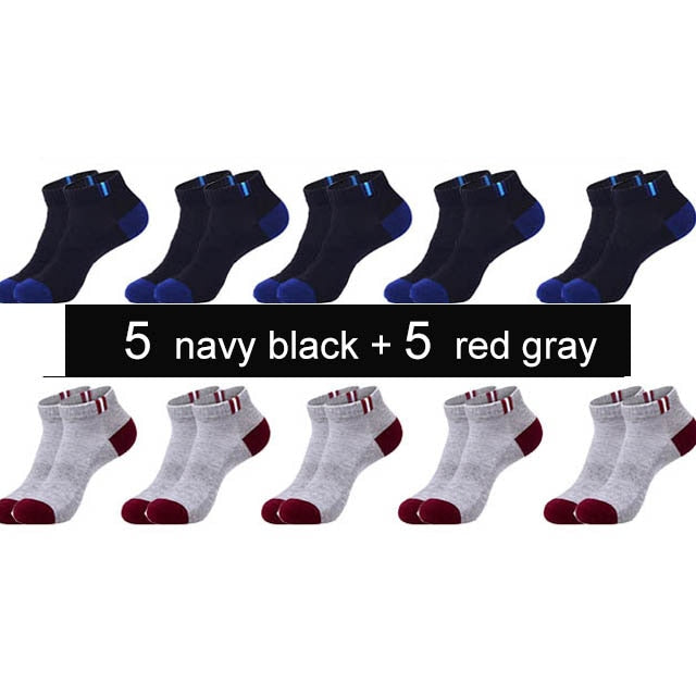 10 Pairs New Spring Summer Cotton Socks Boat Mesh Breathable Men's Short Ankle Socks High Quality Casual Sports Male Sokken Gift