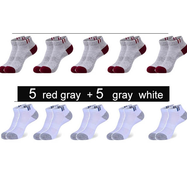 10 Pairs New Spring Summer Cotton Socks Boat Mesh Breathable Men's Short Ankle Socks High Quality Casual Sports Male Sokken Gift