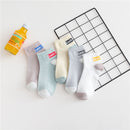 5 Pairs/lot Women Leopard Spring Sesame Street Cute Ankle Socks Cute Funny Lips Print Boat Short Sox Invisible Lady Girl Summer