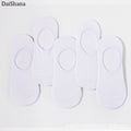 5 Pairs Summer Thin Invisible Cotton Men's Socks Silicone Non-Slip Sock For Men Breathable Pure Color Socks Fashion Boat Socks