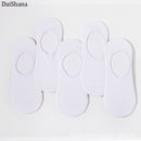 5 Pairs Summer Thin Invisible Cotton Men's Socks Silicone Non-Slip Sock For Men Breathable Pure Color Socks Fashion Boat Socks