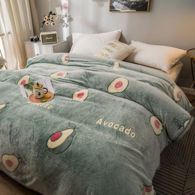 Cartoon Blankets Mantas Cama Decke Deken Koc for Nap Beds Sofa Para Bebe Coperta Divano Throw Flannel Fluffy All Season Winter