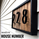 125mm Floating House Number Letters Big Modern Door Alphabet Home Outdoor 5 in.Black Numbers Address Plaque Dash Slash Sign