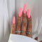 24pcs Professional Fake Nails Long Ballerina Half French Acrylic Nail Tips Press On Nails Full Cover Manicure Beauty Tools