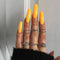 24pcs Professional Fake Nails Long Ballerina Half French Acrylic Nail Tips Press On Nails Full Cover Manicure Beauty Tools