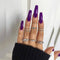 24pcs Professional Fake Nails Long Ballerina Half French Acrylic Nail Tips Press On Nails Full Cover Manicure Beauty Tools