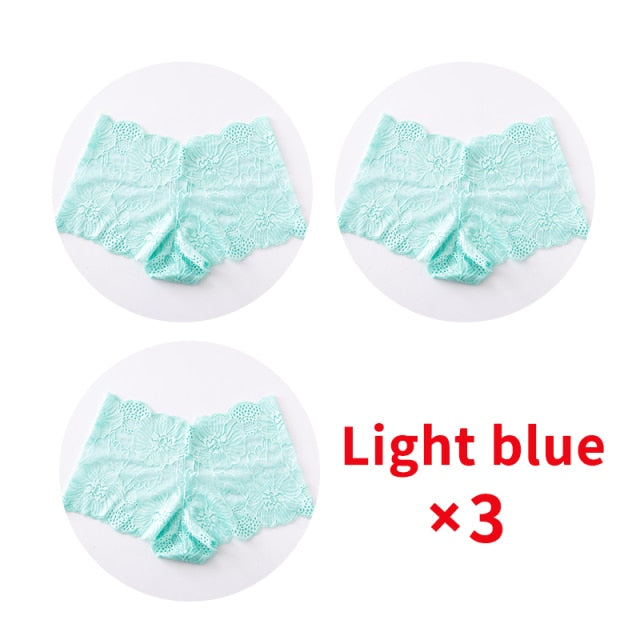 3Pcs Sexy Lace Panties Underwear Woman Comfortable Lingerie Female Intimates Transparent Panty Nylon Women's Underpants