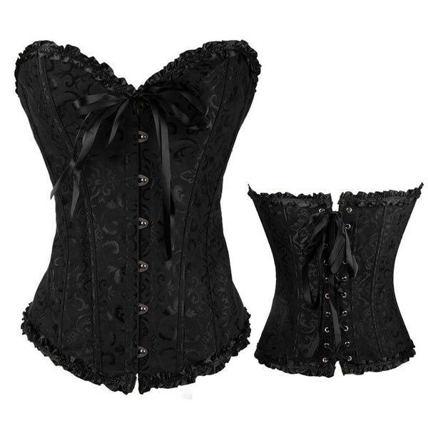 Color Shapewear Sexy Gothic Underbust Corset Women Lace Body Waist Plus Size Corsets Slimming Belt Black Trainer Shapers XS-6XL