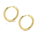 1 Pair Stainless Steel Small Chunky Hoop Earrings for Women Gold Black Circle Ear Ring Earrings Helix Hoop Piercing