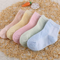 5 Pairs/Lot Children Cotton Socks Boy Girl Baby Infant Ultrathin Fashion Breathable Solid Mesh Socks For Summer 1-12T Teens Kids