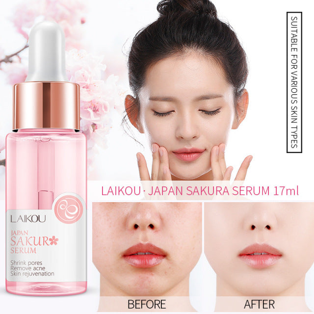 LAIKOU 17ML Japan Sakura Serum Nourish Essense Oil Control Brightening Rejuvenation Skin Whitening Serum Skin Care Facecare