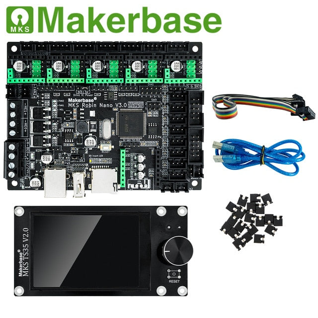 Makerbase MKS Robin Nano V3 32Bit 168Mhz F407 Control Board 3D Printer parts TFT screen USB print VS Nano V2