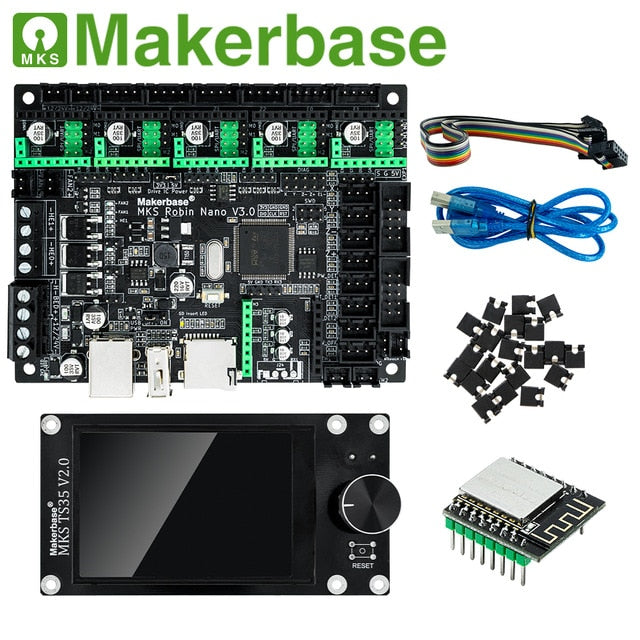 Makerbase MKS Robin Nano V3 32Bit 168Mhz F407 Control Board 3D Printer parts TFT screen USB print VS Nano V2