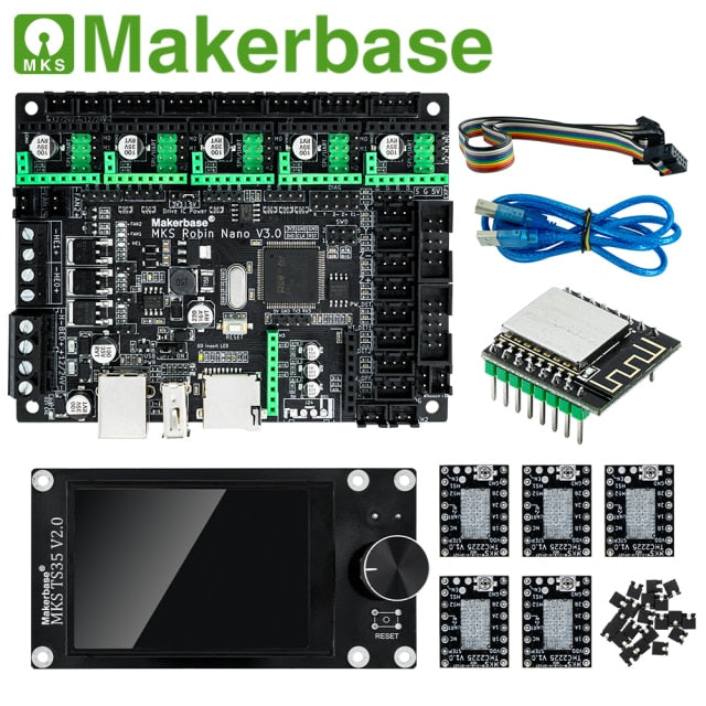 Makerbase MKS Robin Nano V3 32Bit 168Mhz F407 Control Board 3D Printer parts TFT screen USB print VS Nano V2