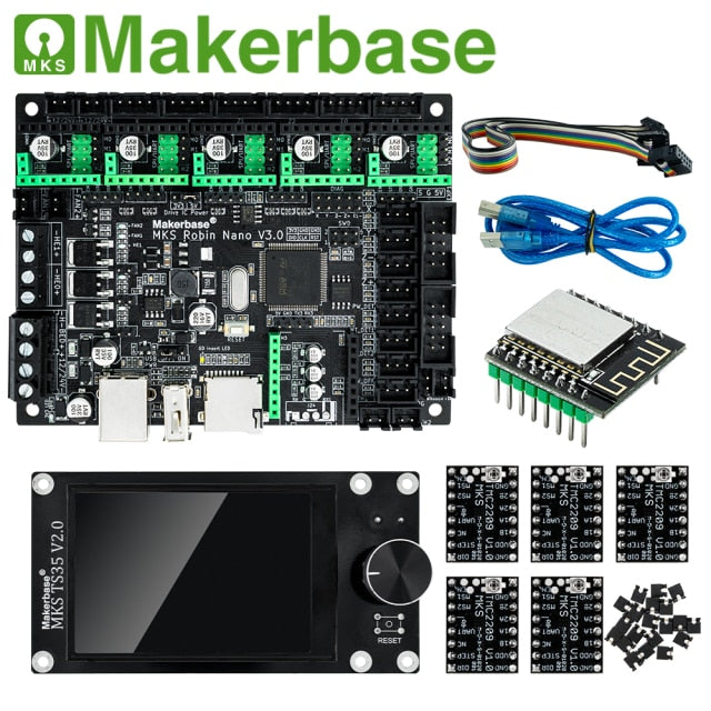 Makerbase MKS Robin Nano V3 32Bit 168Mhz F407 Control Board 3D Printer parts TFT screen USB print VS Nano V2