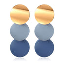 Women's Earrings Korean Acrylic Drop Earrings for Women Statement Geometric Round Gold Earring 2021 Fashion Trend Female Jewelry