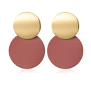 Women's Earrings Korean Acrylic Drop Earrings for Women Statement Geometric Round Gold Earring 2021 Fashion Trend Female Jewelry