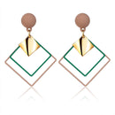 Women's Earrings Korean Acrylic Drop Earrings for Women Statement Geometric Round Gold Earring 2021 Fashion Trend Female Jewelry